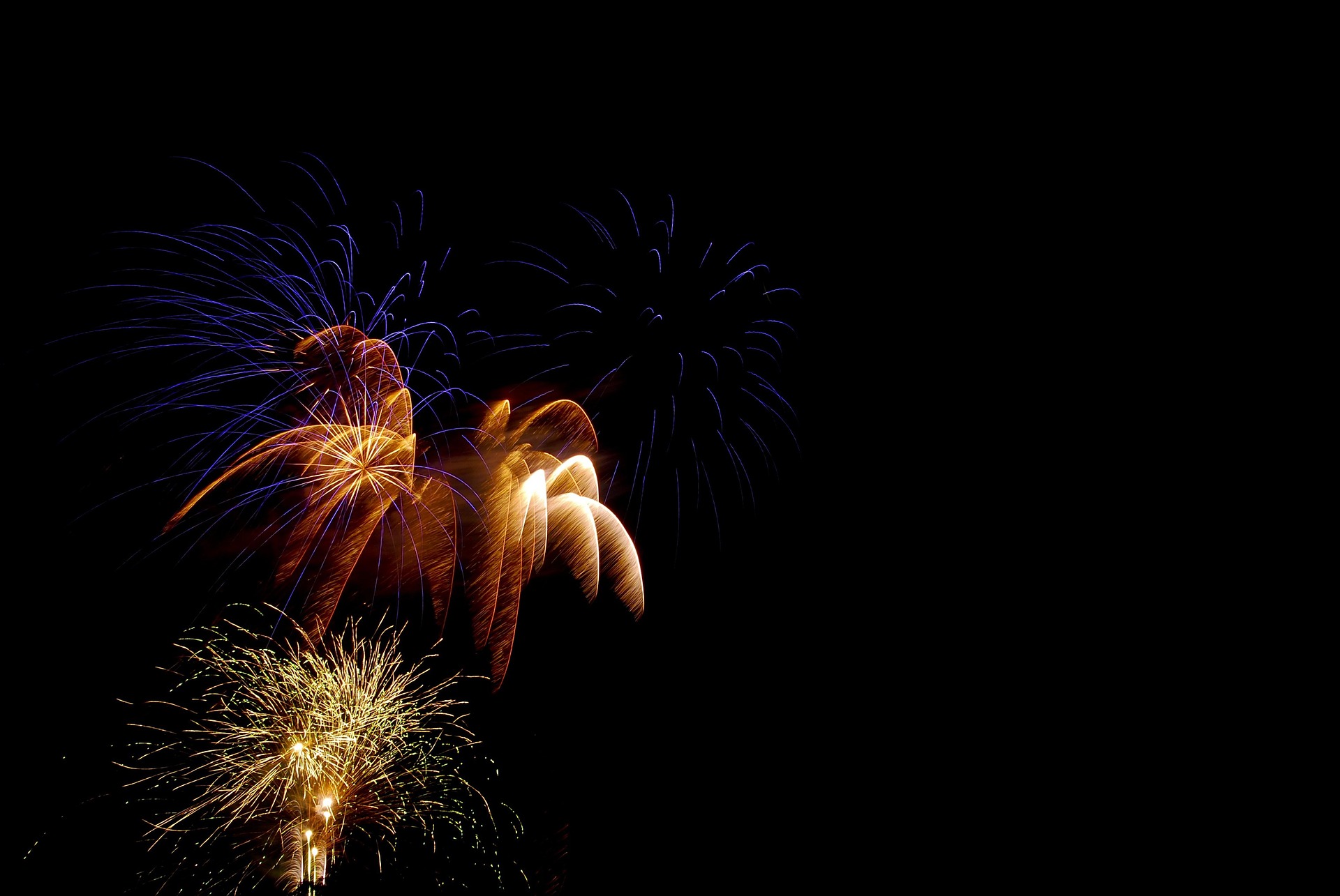 Fireworks during summer events in Austin